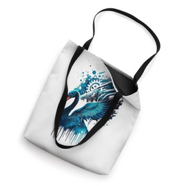 Colorful swan as a watercolor motif with gradient, blue Tote Bag