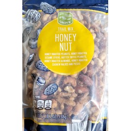 Honey Nut Trail Mix: Peanuts, Roasted Sesame Sticks, Butter Toffee Peanuts, Honey Roasted Cashews & Almonds, Snack Snacking Sports Bowl Food, 16oz Southern Grove Jumbo Bag