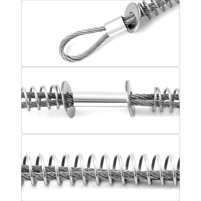 QWORK Hose, 1/8" x 20" 200 PSI Safety Whip Check