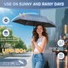 ZOMAKE Folding Umbrella, Parasol, Ultra Lightweight, Compact, Elastic Handle Design,