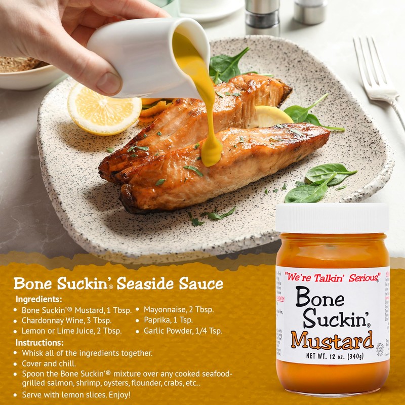Bone Suckin' Sauce Mustard, Non GMO, Gluten and Fat Free,