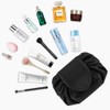 URAQT Lay Flat Drawstring Makeup Bag, Large-Capacity Travel Cosmetic Pouch,