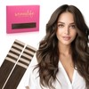 WENNALIFE Tape in Hair Extensions Human Hair Chocolate Brown Tape