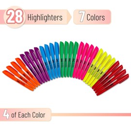 Mr. Pen Highlighters, Assorted Colors, Pack of 28