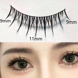 HAPVITAL False Eyelashes for Lower Eyelashes, Natural False Eyelashes, Handmade High Quality Fiber, Comfortable, 3D Feeling, Transparent, 3D False Eyelashes, Cute Eyelashes, Reusable, Lifestyle Makeup