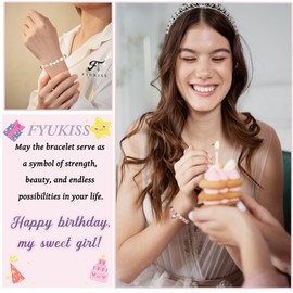 FYUKISS Birthday Gifts for Girls, 15 Year Old Girl Gift Ideas, Sweet 15 Birthday Bracelet Decorations Gifts for Sister Niece Daughter Granddaughter