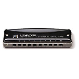 Suzuki HA-20-LF Promaster Hammond Professional 10-Hole Diatonic Harmonica, Key of F Low