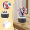 SHEGZHUC Diamond Painting Bedside Lamp Touch Diamond Painting Elephant LED