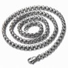 COOLSTEELANDBEYOND Extra Large Mens Fish Skeleton Bone Pendant Necklace Steel