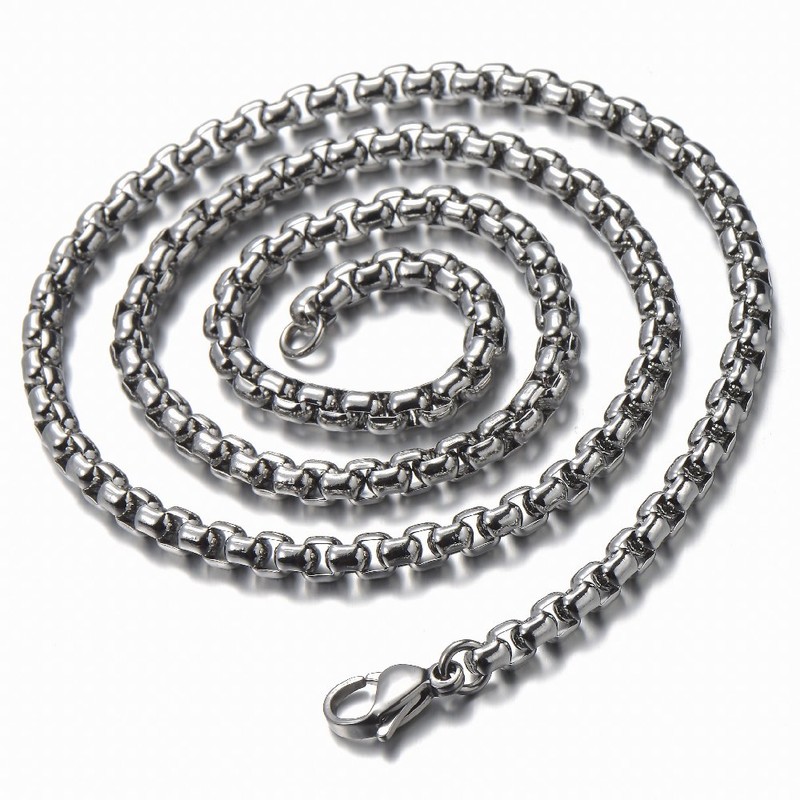 COOLSTEELANDBEYOND Extra Large Mens Fish Skeleton Bone Pendant Necklace Steel