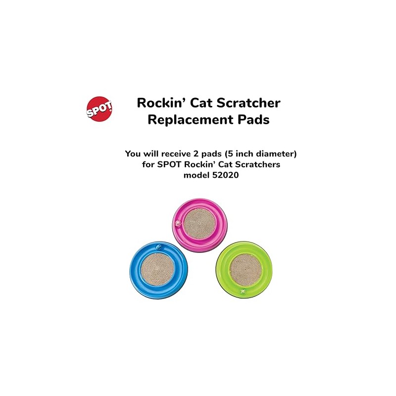 Ethical Pets Rockin' Insert Replacement Scratchers for Cat (2 Pack),