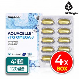 Enget Origin Aquacell Altige Omega3 rTG OMEGA-3 30 capsules, 4 boxes, 4 months supply / 엔젯오리진 아쿠아셀 알티지 오메가3 rTG OMEGA-3 30캡슐 4박스 4개월분
