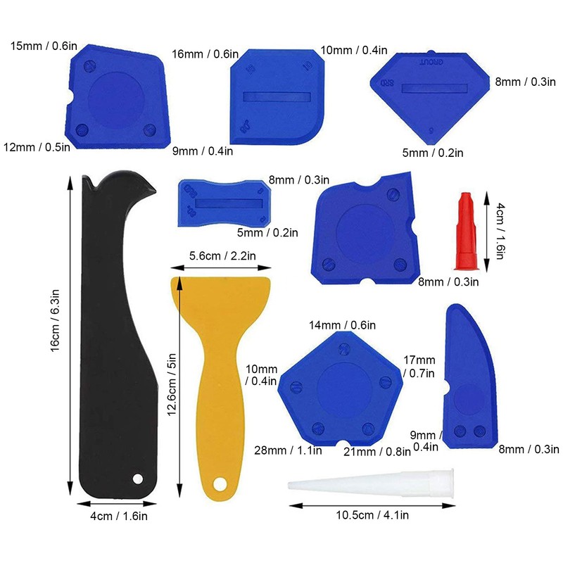 20PCS Sealant Remover Spreader Grouting Sealant Scraper Reusable Sealant Finishing