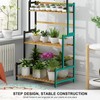 Ufine Bamboo Hanging Plant Stand 3 Tier Ladder Shelf with