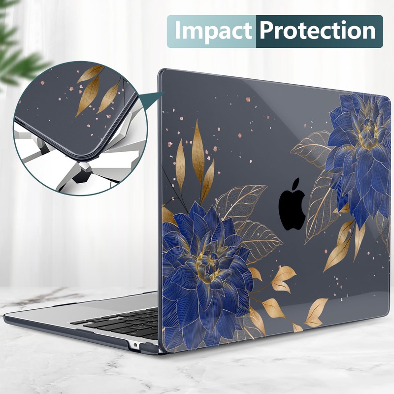 TWOLSKOO for M3 MacBook Air 13.6 Inch Case 2024-2022 A3113