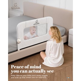 Aptododo 33" Bed Rails for Toddlers(Compact) for Single/Twin Bed with U-Shape Base, Toddler Bed Rails with More Stable and Secure, Fit for High/Low Mattresses, Box/Platform Bed