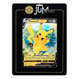 Pikachu V SWSH198 - JUMBO - Jumboost X Epée et Bouclier 9 - Stars Étincelantes - Giant Card