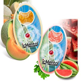 icMentol -200 Capsules Menthol Balls, Aroma Capsule, Aroma Balls, DIY Click Balls (100 Watermelon + 100 Melon)