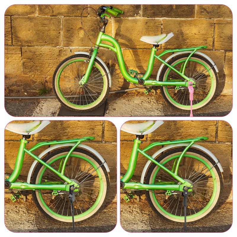 HARFINGTON Back Bike Kickstand for 14 Inch Wheel Carbon Steel