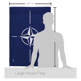 Americana Home & Garden NATO House Flag Regional Nation International World Country Particular Area Decoration Banner Small Garden Yard Gift Double-Sided, Made in USA
