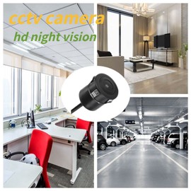 Wendry Mini Camera, IP Waterproof Night Vision 170° Wide Angle Wired Waterproof Mini Color CCTV CCD Camera IR Night Vision for Car