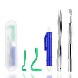 Generisch Zeckenzange Für Hunde Katzen – 5 Teiliges Zeckenentferner Set Mit Zeckenzange, Zeckenhaken, Pinzette Und Aufbewahrungsbox – Zeckenschutz Hund Für Zuhause Tierarzt Und Unterwegs