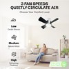 Bell+Howell Socket Breeze Deluxe, Small Ceiling Fan with LED Light