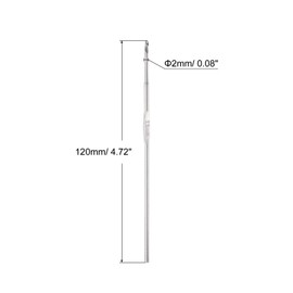 uxcell 20Pcs Crochet Hook Stainless Steel 2.0mm US Size 4 Metal Knitting Needles for DIY Craft Lace Yarn