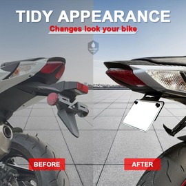 xitomer Motorcycle Fender Eliminator License Plate Holder, Fit for GSXR600&GSXR 750 2024 2023 2022 2021 GSXR600 2011-2024, License Plate Bracket for GSXR 750 Accessories Tail Tidy