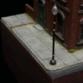 Red Wild Diorama RWD HO 1:87 scale Textured Sidewalk with Storm Drains 136 scale feet Laser Cut