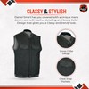 Daniel Smart Biker Vest for Men Denim Leather Detailing Motorcycle