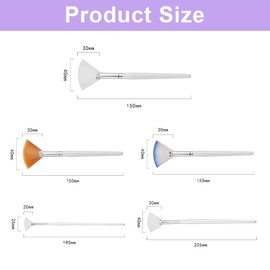 BZKSER Make-Up Brushes – 6 pcs Fan Brush, Make-Up Brush, Cosmetic Brush, Foundation Brush, Ideal for Creamy, Powdery or Liquid Foundation, Dense Synthetic Premium Brush Hair