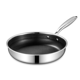 housmat Hybrid Nonstick 10 Inch Frying Pan, Stay-Cool Handle, Dishwasher-Friendly, Compatible with All Cooktops