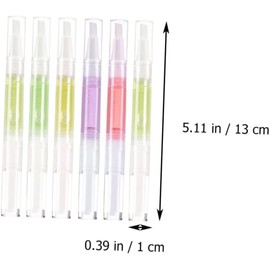 Aceite Cutículas para Uñas en Lápiz Nutritivo con Extractos Naturales, Adecuado para Manicura en Casa, Paquete de 6 Piezas Fácil de Llevar y Revitalizante Estilo Aleatorio