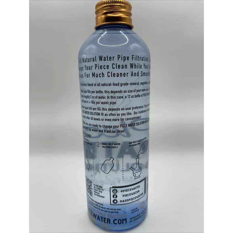 Piece Water Solution - 100% All Natural & Safe- 12