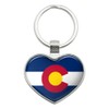 GRAPHICS & MORE Colorado State Flag Keychain Heart Love Metal