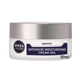 NIVEA MEN Sensitive Intensive Moisturising Cream (50ml), Face Care Moisturiser with Chamomile & Vitamin E for All-Day Relief from Skin Irritation & 48H Moisture, Ideal for After Shaving