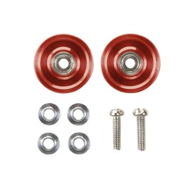 Tamiya 95577 Mini 4WD Special Product 0.5 inch (13 mm) All Aluminum Bearing Roller, Red