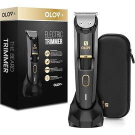 Men's Beard Trimmer - All-in-One Trimmer with Precision Dial - Premium Facial Hair Groomer - Adjustable 20 Length Setting, USB Recharge Dock, Cordless Waterproof Wet/Dry Clipper