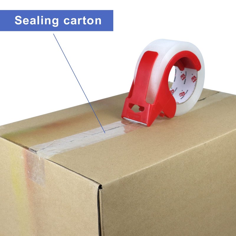 BOMEI PACK Heavy Duty PackingTape with Dispenser - 3 Rolls,