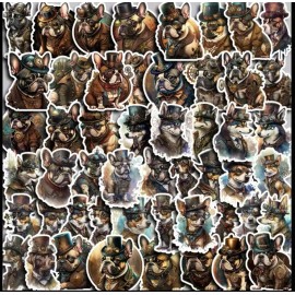 Unbranded 10pcs Steampunk Dog Stickers- Scrapbooking, Journal, DIY Crafts & Card Making