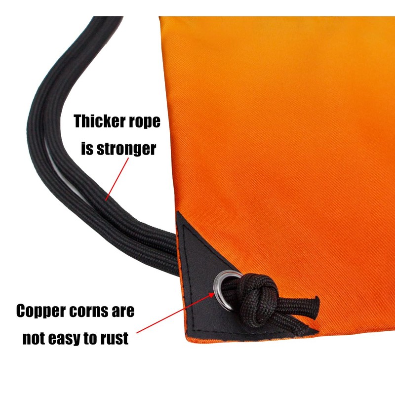 HOLYLUCK Drawstring Backpack Bag Sport Gym Sackpack, Gradient Orange and