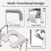 Raised Toilet Seat with Handles - Width Adjustable Elevated Toilet