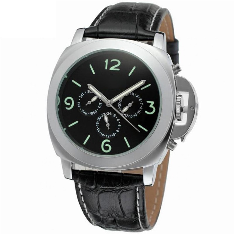 FORSINING Men PU Leather Automatic Mechanical Waterproof Watch Wristwatch