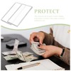 Tofficu 10pcs Money Case for Cash Clear Plastic Sleeve Currency