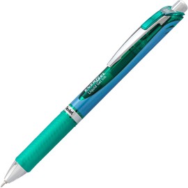 Pentel ENER-GEL RTX Retractable Liquid Gel Pen, 0.5mm, Needle Tip, Fine Line, Green, Pack of 2 (BLN75BP2D)
