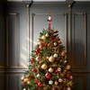 BRUBAKER Christmas Tree Topper Thick Santa - Shiny Christmas Tree