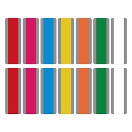 14-Piece Large Guided Reading Highlight Strips, Colored Overlay Bookmarks in 7 Colors, Reading Rulers for Dyslexia, Visual Tracking for Kids, Teachers, Adults