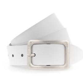 Vanzetti Women's Belt Leather White 3.5 cm Women's Belt, White