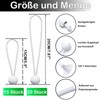Pack of 30 Bungees with Ball, 15 cm and 20
